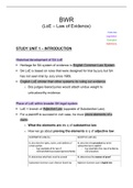 BWR 310, Summary, case law, lecture notes - up to STUDY UNIT 5 (character evidence)