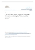 Case Study of an African American Community ' s Perspectives on Closing the Achievement Gap