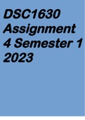 DSC1630 Assignment 4 Semester 1 2023 
