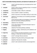 IELTS: Intermediate Feelings, Emotions, and Opinions Vocabulary Set 11