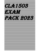 CLA1503 EXAM PACK 2023