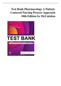 Test Bank Pharmacology A Patient Centered Nursing Process Approach 10th Edition by McCuistion All chapters