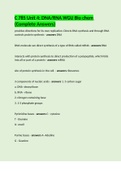 C 785 Unit 4&colon; DNA&sol;RNA WGU Bio chem &lpar;Complete Answers&rpar;
