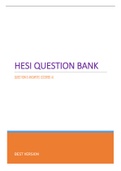 HESI QUESTION BANK  QUESTION & ANSWERS (SCORED A