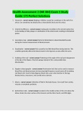 Health Assessment 2 &lpar;NR 304&rpar; Exam 1 Study Guide 175 Perfect Solutions