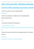 AHA ACLS (Latest 2023 - 2024) Review Questions (ACTUAL TEST ) Questions and Answers (Solved)