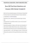 Brae 349 Final Exam Questions and Answers 100&percnt; Solved &vert; Graded A&plus;