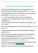 Comp Quiz&colon; Clinical Examination & Diagnosis with complete solution