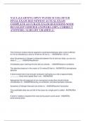 NAUI eLEARNING OPEN WATER SCUBA DIVER  FINAL EXAM 2024 NEWEST ACTUAL EXAM  COMPLETE ACCURATE EXAM QUESTIONS WITH  DETAILED VERIFIED ANSWERS &lpar;100&percnt; CORRECT  ANSWERS&rpar; &sol;ALREADY GRADED A&plus;