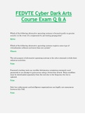 Federal Virtual Training Environment (FedVTE) Cyber Dark Arts Course Exam Questions & Answers Latest 2023 / 2024