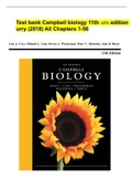 Test bank Campbell biology 11th AP® edition urry (2018) All Chapters 1-56