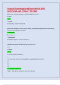 Surgical Technology Certification EXAM 2025 QUESTIONS AND CORRECT ANSWER