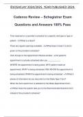Cadence Review &ndash; Schegistrar Exam Questions and Answers 100&percnt; Pass