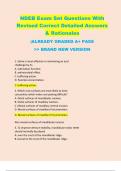 NDEB Exam Set Questions With  Revised Correct Detailed Answers  & Rationales  &vert;ALREADY GRADED A&plus; PASS  >> BRAND NEW VERSION 