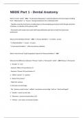 NBDE Part 1 - Dental Anatomy 2025&sol;2026&period; Questions And Verified Answers 
