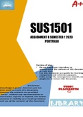 SUS1501 Assignment 8 (PORTFOLIO) Semester 1 2023 (871837)