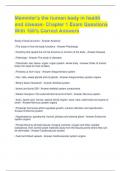 Memmler's the human body in health and disease- Chapter 1 Exam Questions With 100&percnt; Correct Answers 
