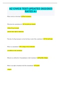 AZ CIVICS TEST-UPDATED 2022&sol;2023 RATED A&plus;