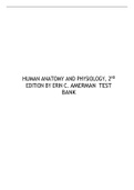 TEST BANK FOR HUMAN ANATOMY AND PHYSIOLOGY, 2ND EDITION BY ERIN C. AMERMAN