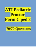 ATI Pediatric Proctor (Form C ped 3) (70/70 Questions)