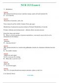 NUR 213 &lpar; LATEST 2024 &sol; 2025 &rpar; EXAM 6 &vert; GUARANTEED A&plus; ACTUAL QUESTIONS AND ANSWERS