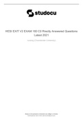 HESI EXIT V2 EXAM 160 C0RRECTLY ANSWERED QUESTIONS LATEST  2023
