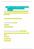 ABAT EXAM PREP QUESTIONS AND ANSWERS 2025 ALREADY PASSED