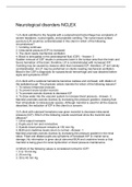 Neurological disorders NCLEX Questions And Answers 2023