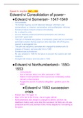 Summary -  Edward VI