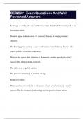 SED2601 Exam Questions And Well Reviewed Answers