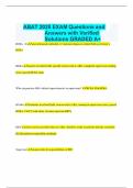 ABAT 2025 EXAM Questions and Answers with Verified Solutions GRADED A&plus;