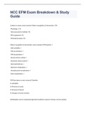 NCC EFM Exam Breakdown & Study Guide WITH COMPLETE SOLUTIONS