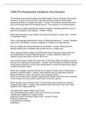 C909 Pre-Assessment Questions And Answers