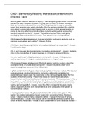 C909 - Elementary Reading Methods and Interventions &lpar;Practice Test&rpar;