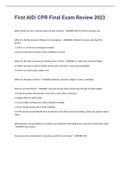 First AID&sol; CPR Final Exam Review 2023