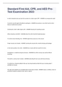 Standard First Aid&comma; CPR&comma; and AED Pre-Test Examination 2023