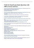 NUR 311 Final Exam Study Questions with 100&percnt; Correct Answers&period; 