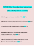 FST 422 Exams Bundle Pack Questions and Answers &lpar;2023&rpar; &lpar;Verified Bundle&rpar;