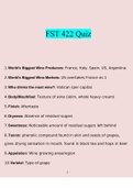 FST 422 Quiz&period; questions verified with 100&percnt; correct answers