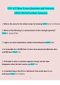 FST 422 Beer Exam&period; questions verified with 100&percnt; correct answers