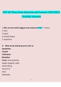 FST 422 Wine Exam&period; questions verified with 100&percnt; correct answers
