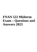 FNAN 522 Midterm Exam – Questions and Answers 2023 Rated A+
