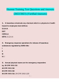 Hazmat Training&period; questions verified with 100&percnt; correct answers