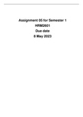 HRM2601 Assignment 05 for Semester 1 SOLUTIONS (due date 8 may 23)