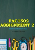 FAC1502 Assignment 2 Solutions First Semester 2023