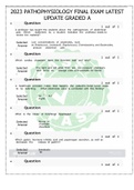 2023 PATHOPHYSIOLOGY FINAL EXAM LATEST UPDATE GRADED A
