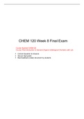 CHEM 120 Final Exam (Version 1), CHEM 120: Introduction to General, Organic & Biological Chemistry with Lab, Verified and Correct Answers, Chamberlain College of Nursing.