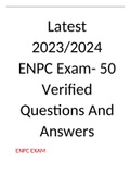 Latest 2023 ENPC Exam- 50 Verified Questions And Answers