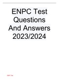ENPC Test Questions And Answers 2023