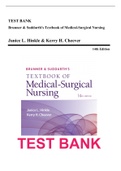 Test bank Brunner Suddarth's textbook of Medical Surgical Nursing 14TH EDITION Hinkle COMPLETE